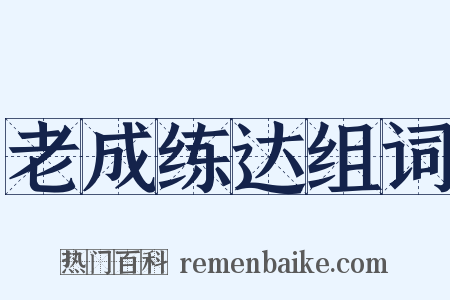 老成练达组词是什么意思的图片